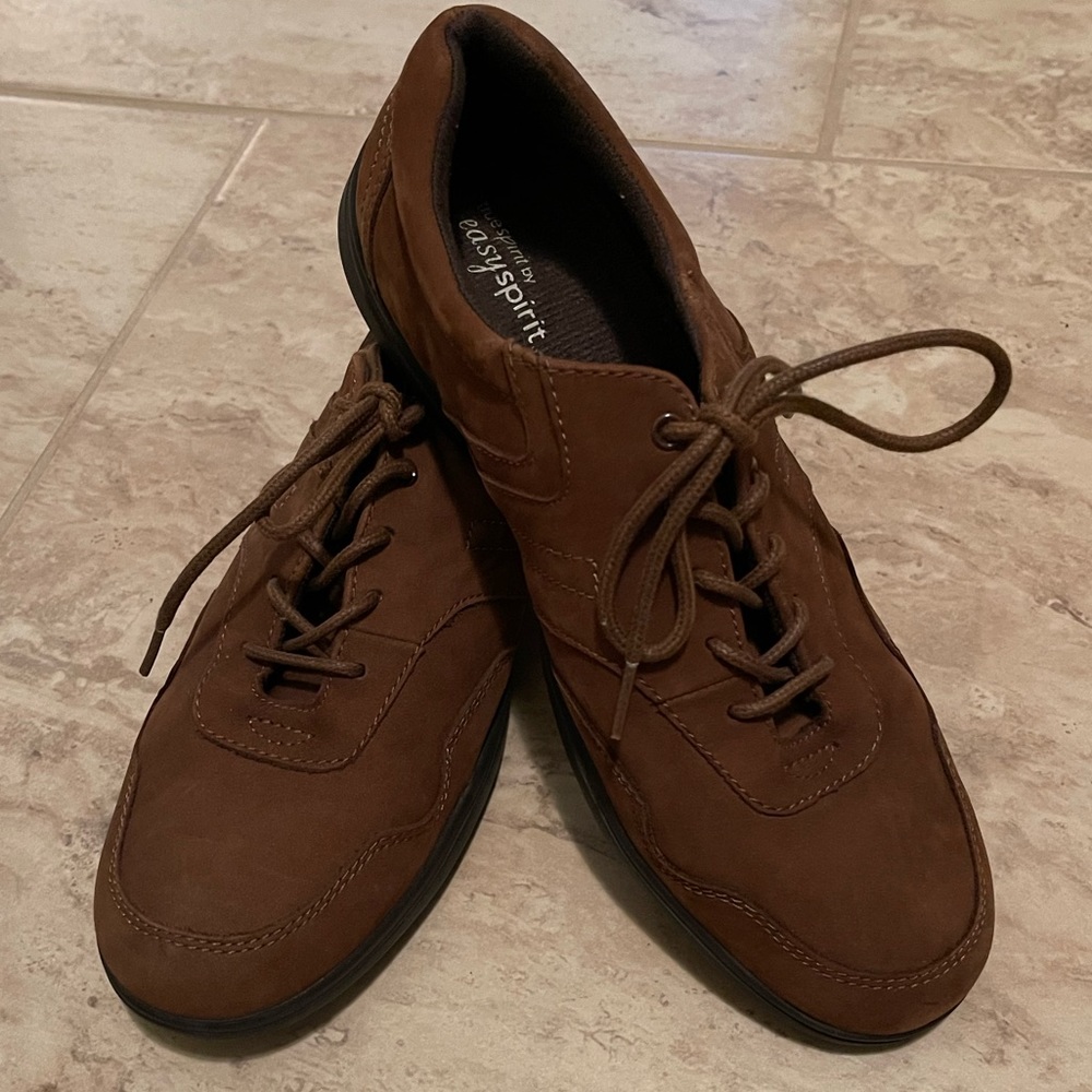 True Spirit by Easy Spirit Leather Nubuck Suede Walking Shoes, Size 8.5